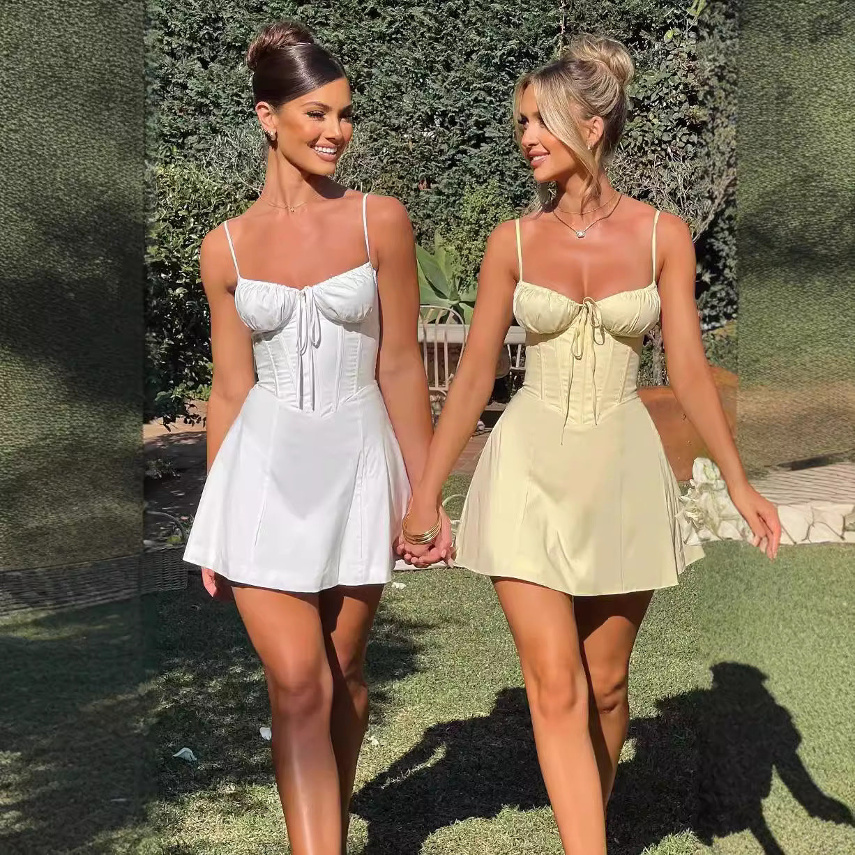 Camisole-style dress with straps