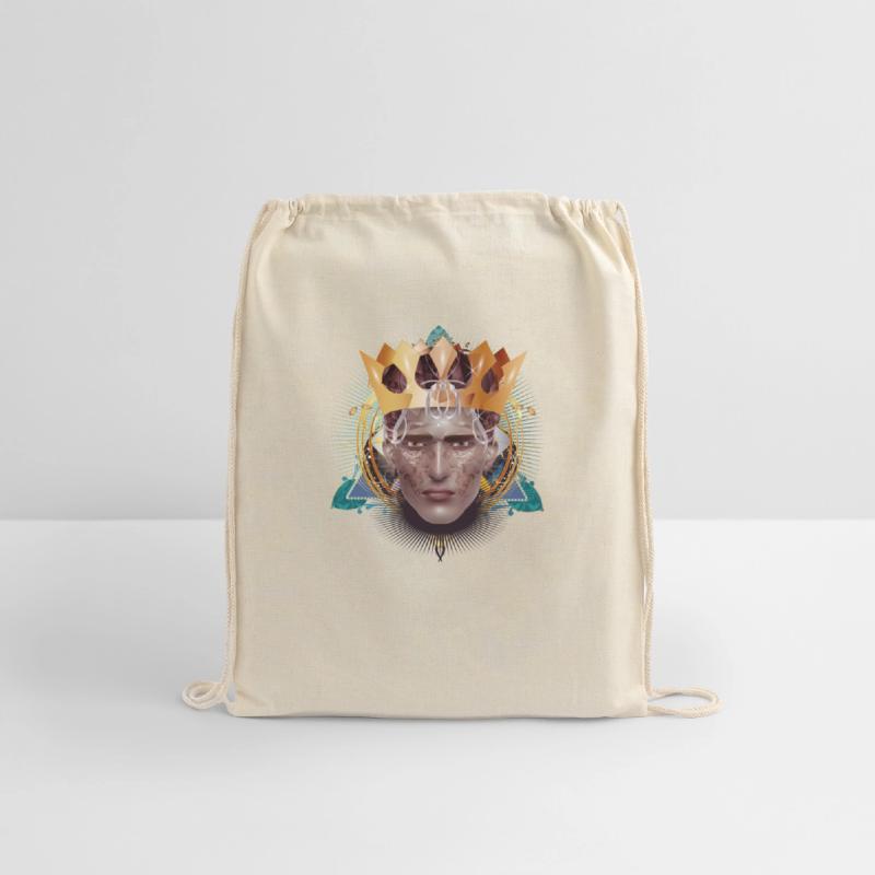 artful striking portrait man with crown king