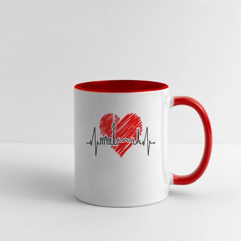 Berlin Skyline Heartbeat I Love Germany Fan Heart