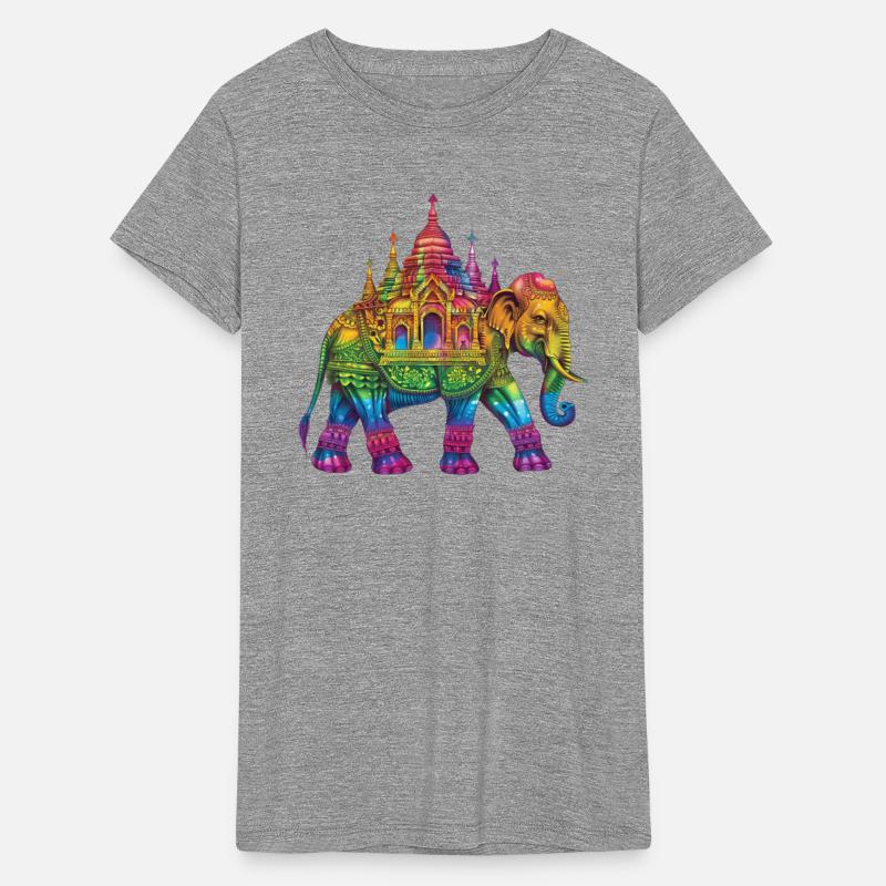 Burma Burmese Illustration with Colorful Elephant