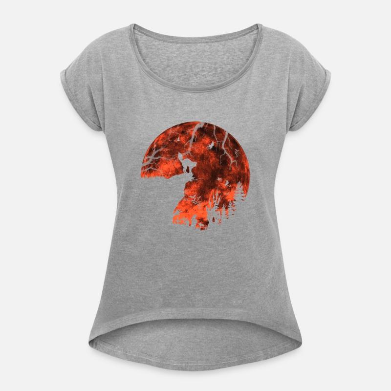 Cat Red Moon trick or treat Bats Forest Halloween