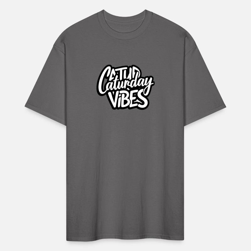 Caturday Vibes cat pun tshirt