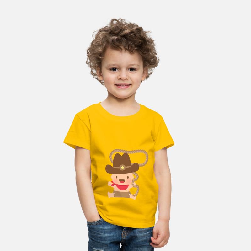 Cute Baby Cowboy Swings Lasso Rope