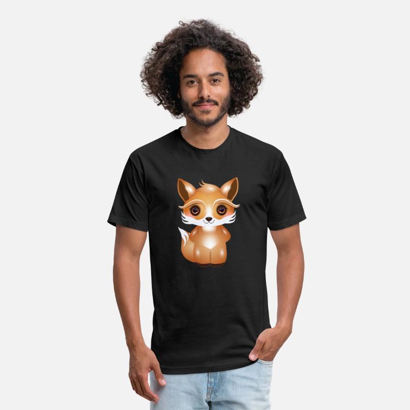 cute fox in kawaii comic style