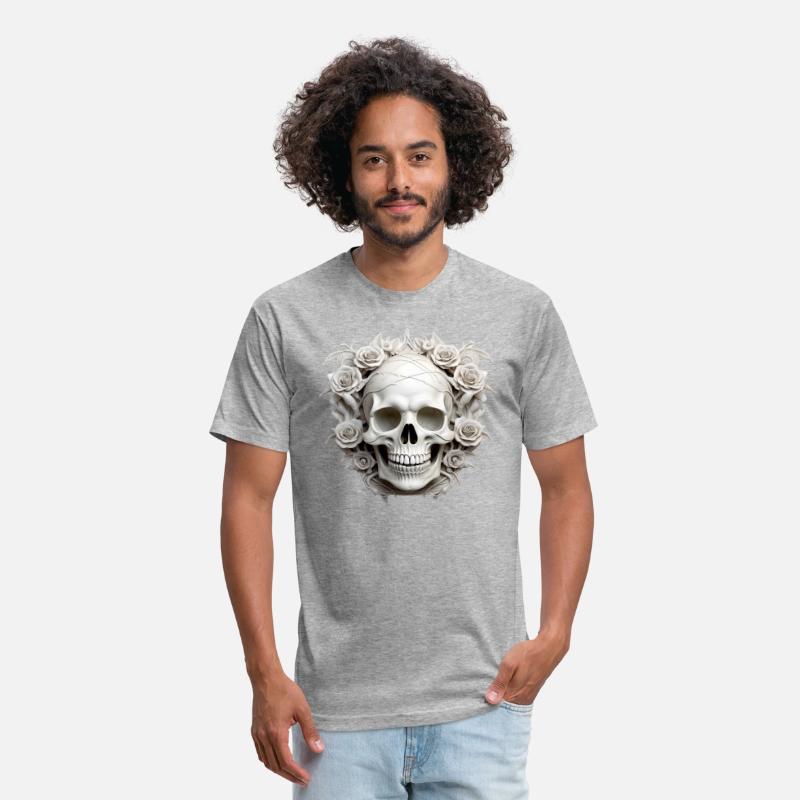 Dark Gothic Skull Roses Art Graphic Fashion