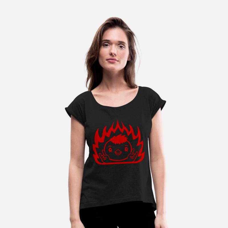 Fire Heavy Metal Duck Bird Chick Rock Hand Gesture