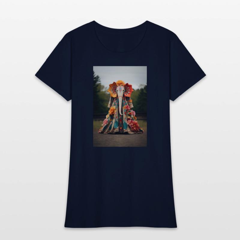 Floral Decorated Elephant - Traditional Indian