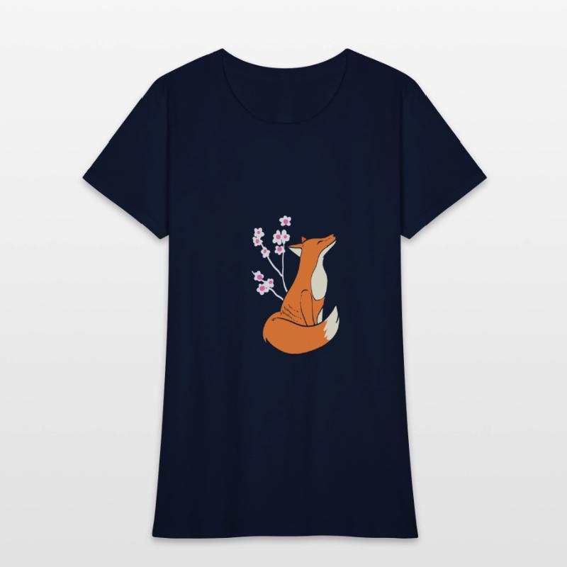 Fox Cherry Blossom Nature Person Gift