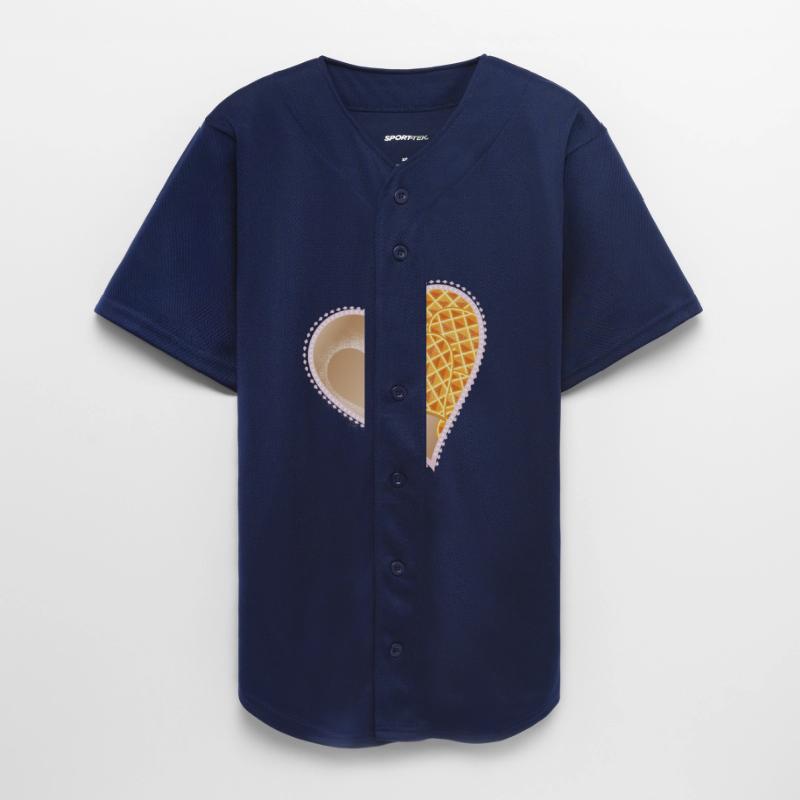 Heart-shaped waffles with powdered sugar