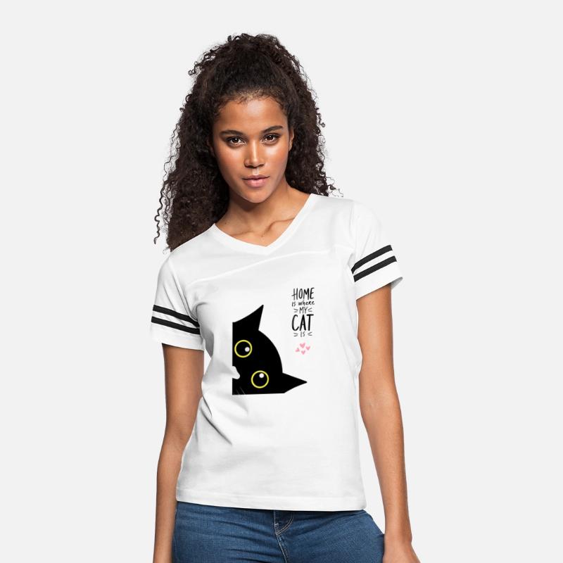 Home is where my cat is Unisex Contrast Hoodie