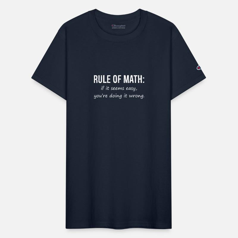 Math shirt Funny Mens Mathlete Rule of Math funny
