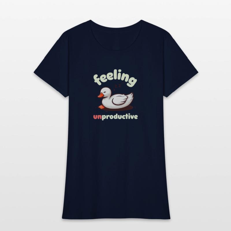 Playful Sleepy Duck Illustration