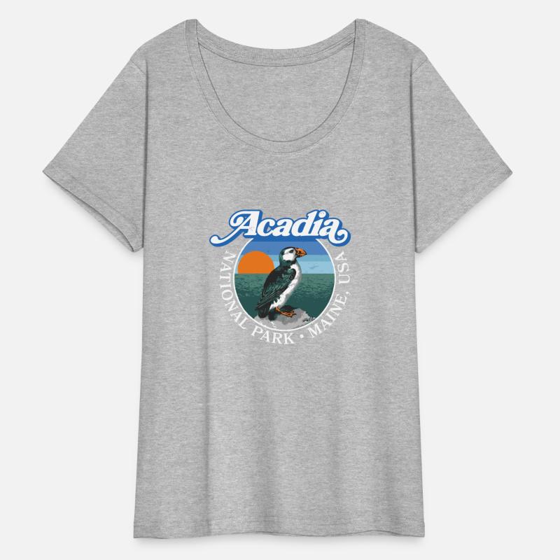 Retro Acadia National Park Vintage Maine Puffin