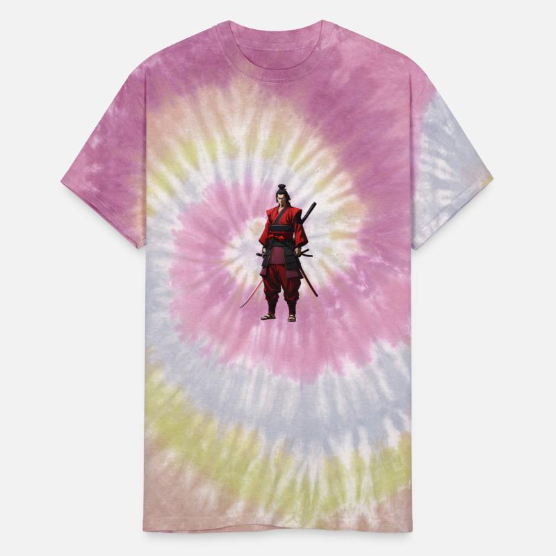 Samurai Hero in Red Kimono