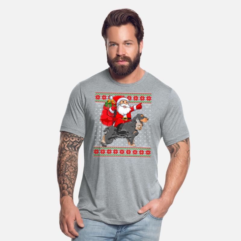 Santa Riding Cocker Spaniel Christmas Dog