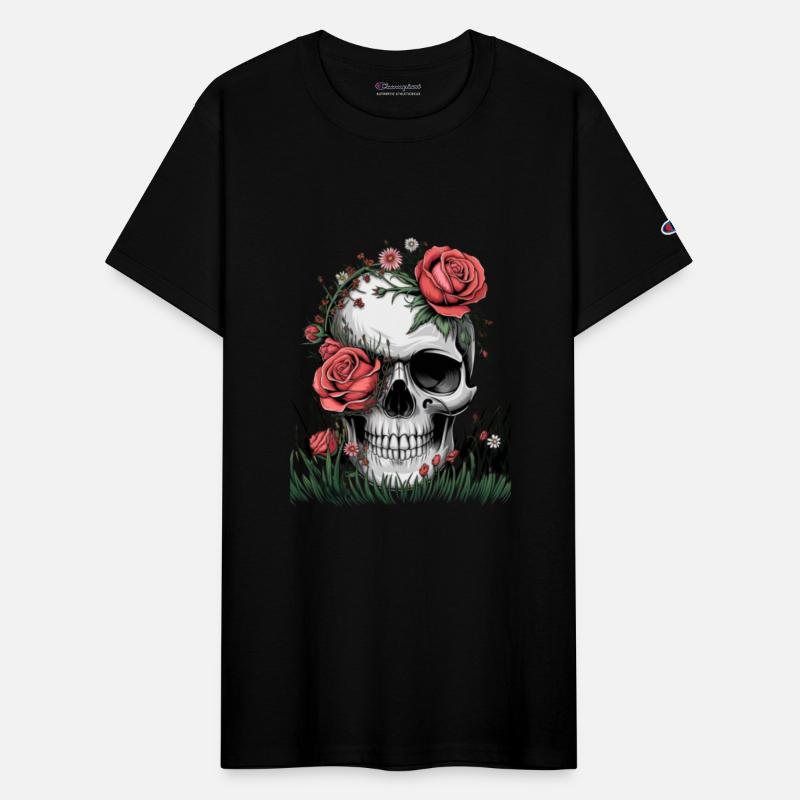 "Skull flower" - Life and Beauty Graphic Tee