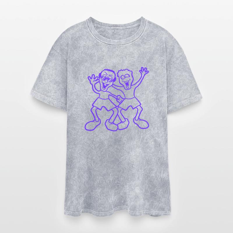 Two Cool DJ Party Guys 2 Waving Team Friends Crew