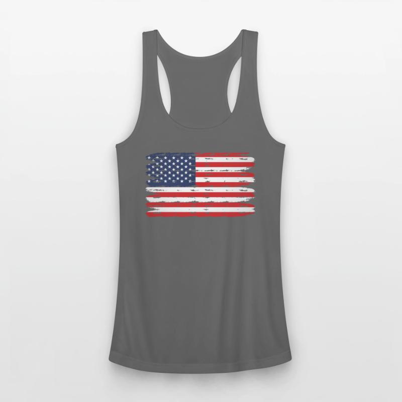 Usa Flag With Watercolor Brush Style