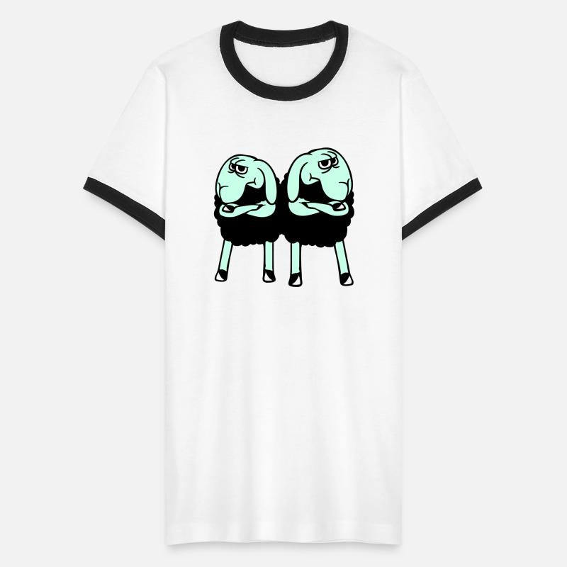 2 Sheep Crossed Arms Offended Friends Team Crew
