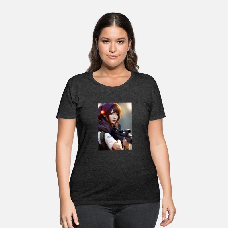 A beautiful girl with a gun