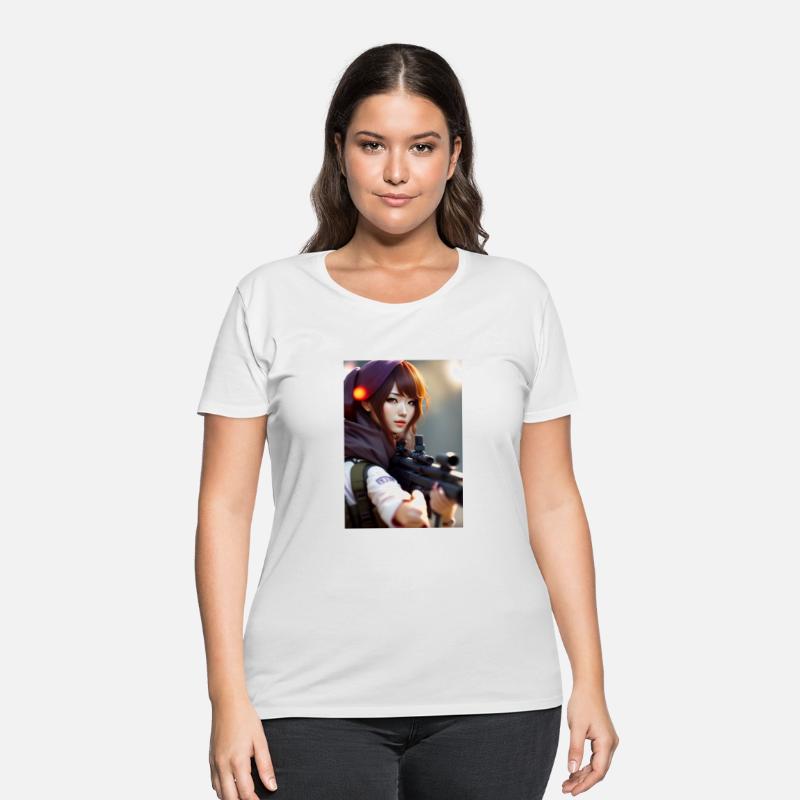 A beautiful girl with a gun