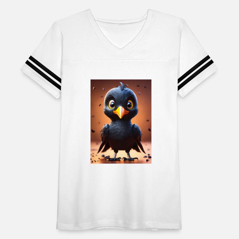 A cute and cute baby crow with cute eyes