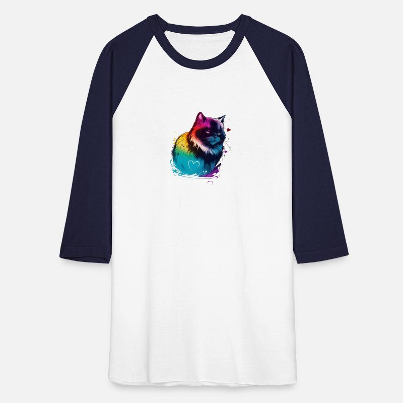 Adorable cat in a colorful heart art piece