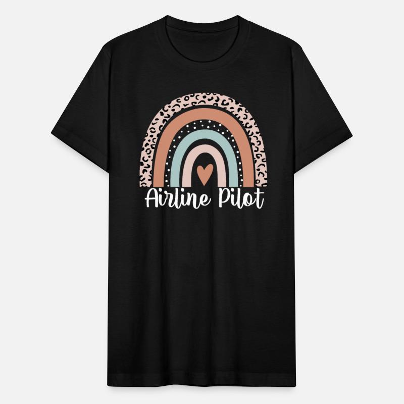 Airline Pilot Rainbow Leopard Funny Airline Pilot