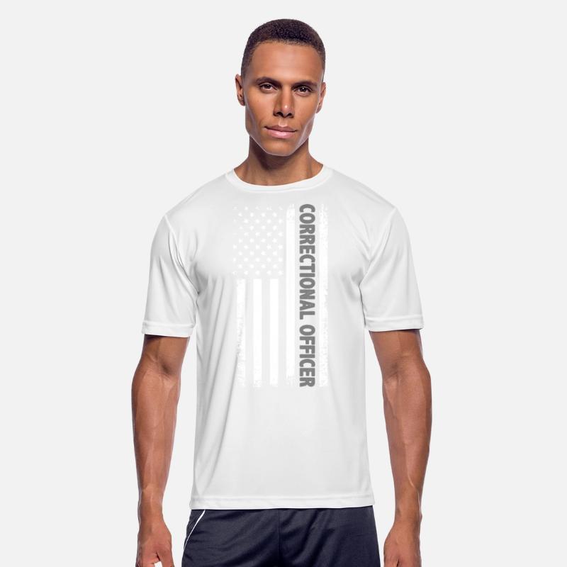 American Flag Corrections Officer Thin Silver Line