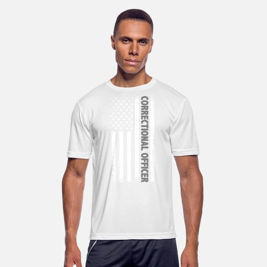 American Flag Corrections Officer Thin Silver Line