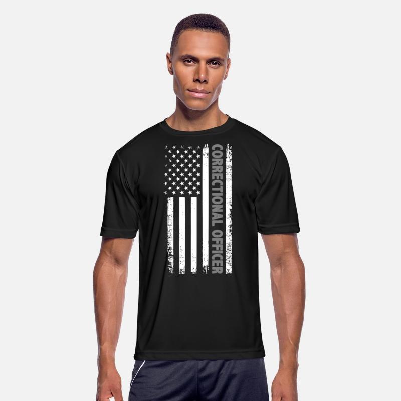 American Flag Corrections Officer Thin Silver Line