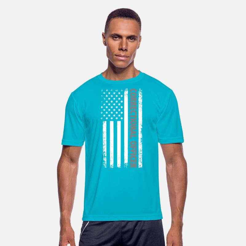 American Flag Corrections Officer Thin Silver Line