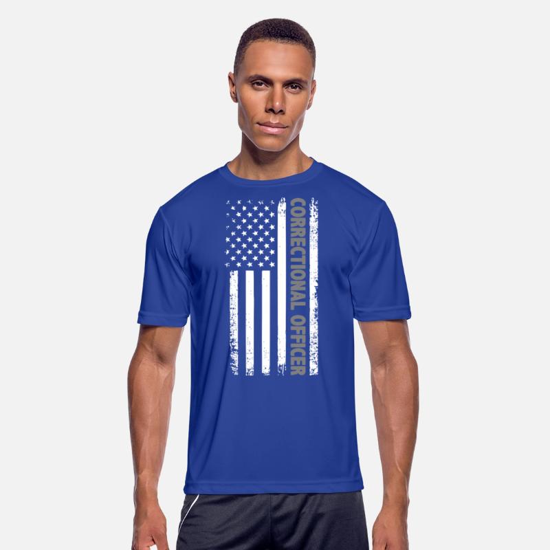 American Flag Corrections Officer Thin Silver Line