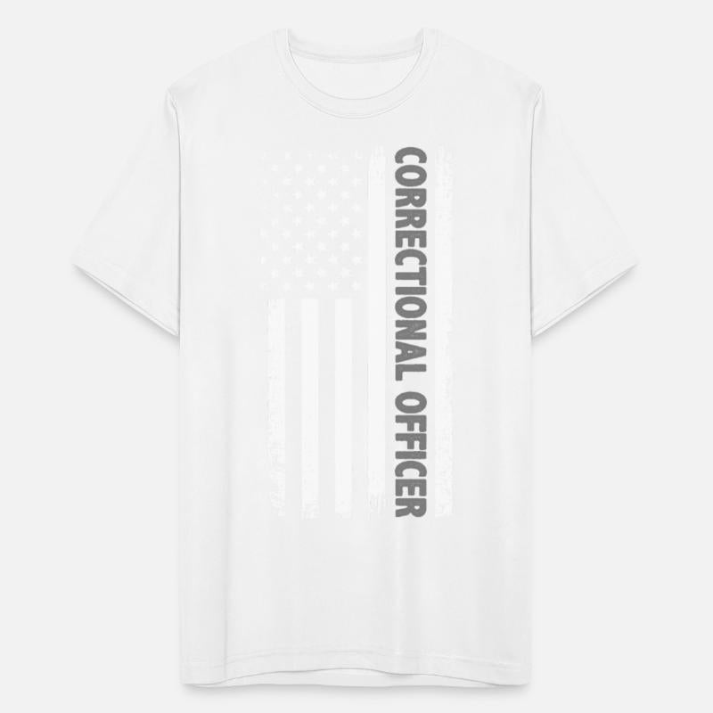 American Flag Corrections Officer Thin Silver Line