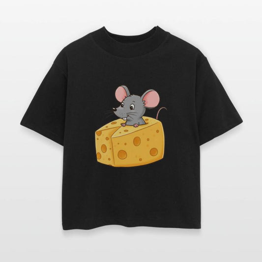 Animal cartoon mouse with cheese