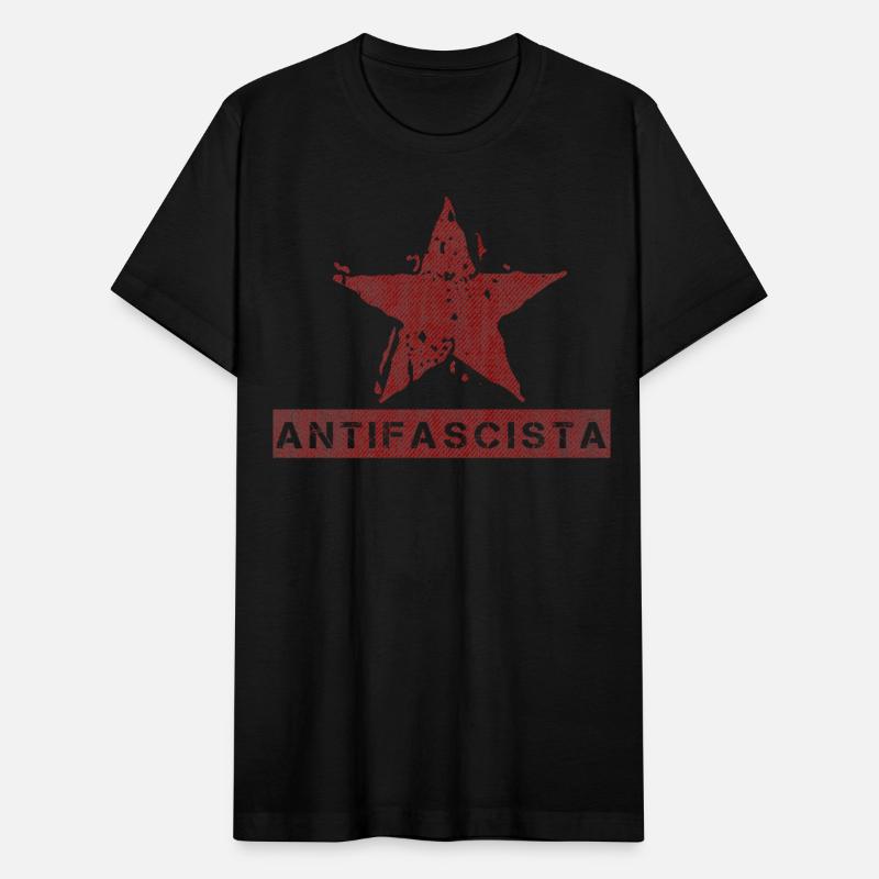 antifascista star red left communist