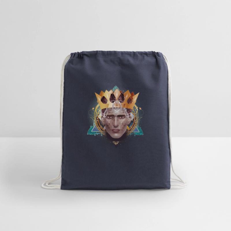 artful striking portrait man with crown king