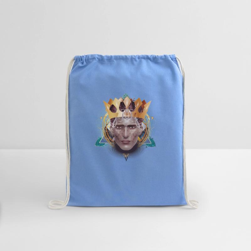 artful striking portrait man with crown king