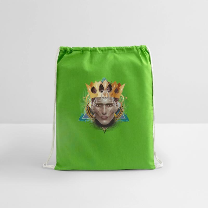 artful striking portrait man with crown king