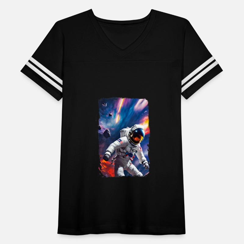 Astronaut in Space with Asteroids