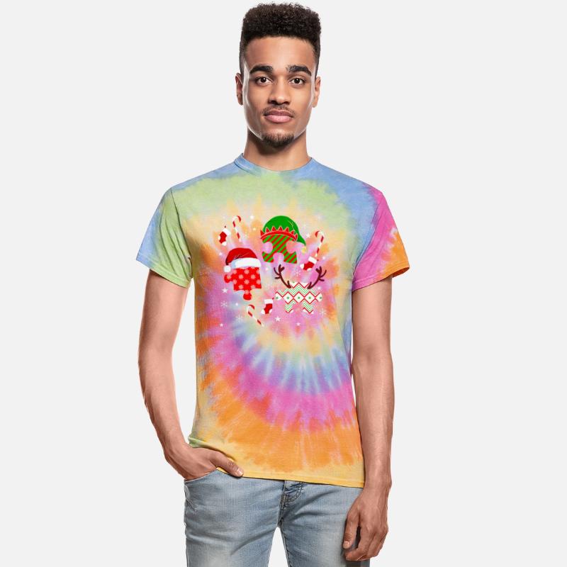 Autism Christmas Hat Puzzle Pieces Candy Cane