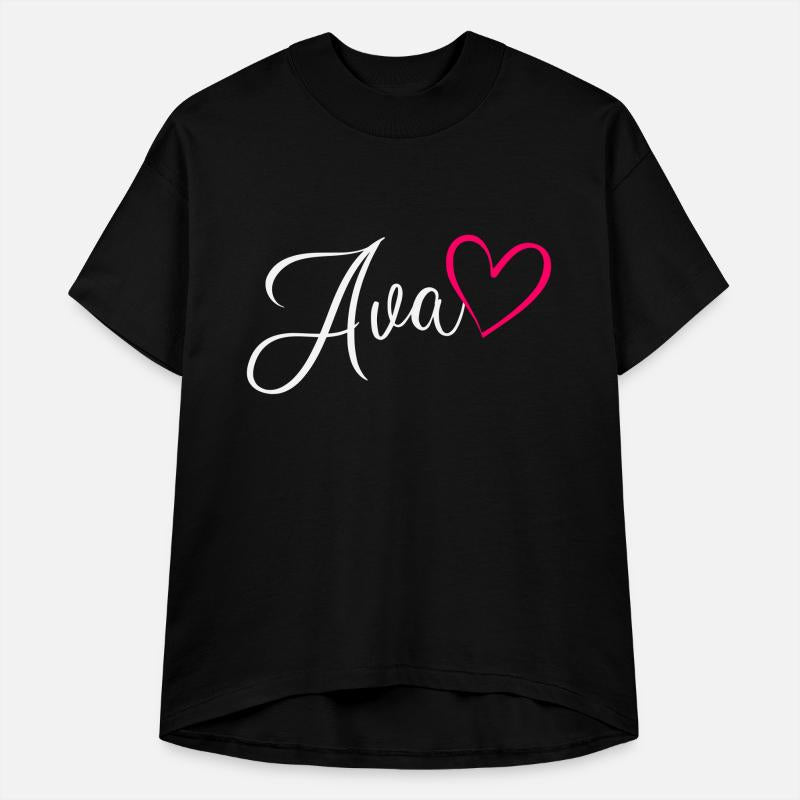 Ava Name Pink Heart