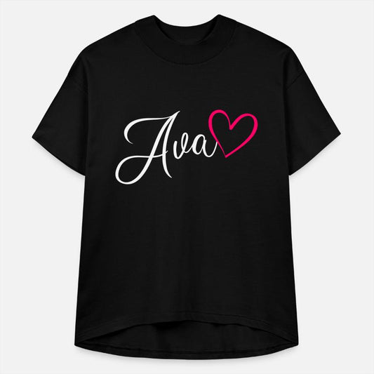 Ava Name Pink Heart