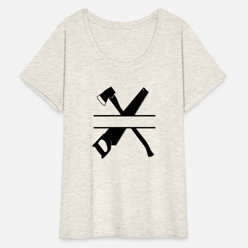 Axe and saw text banner