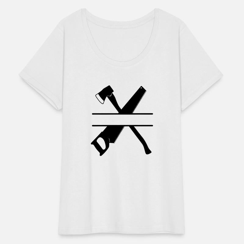 Axe and saw text banner