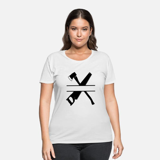 Axe and saw text banner