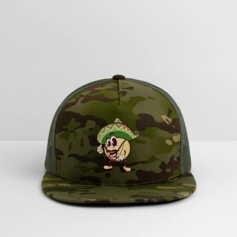 baseball cartoon wearing sombrero with thumb up