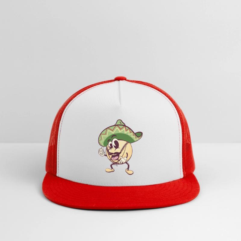 baseball cartoon wearing sombrero with thumb up