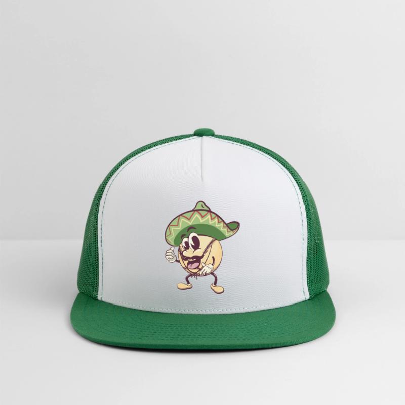 baseball cartoon wearing sombrero with thumb up
