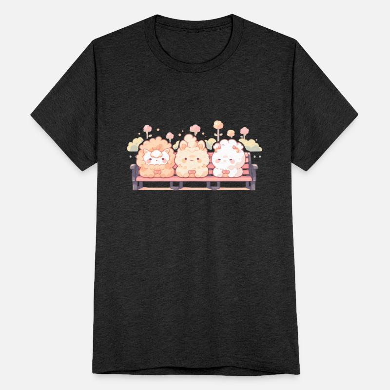 Bench Buddies Three Llamas Embracing Cuteness In